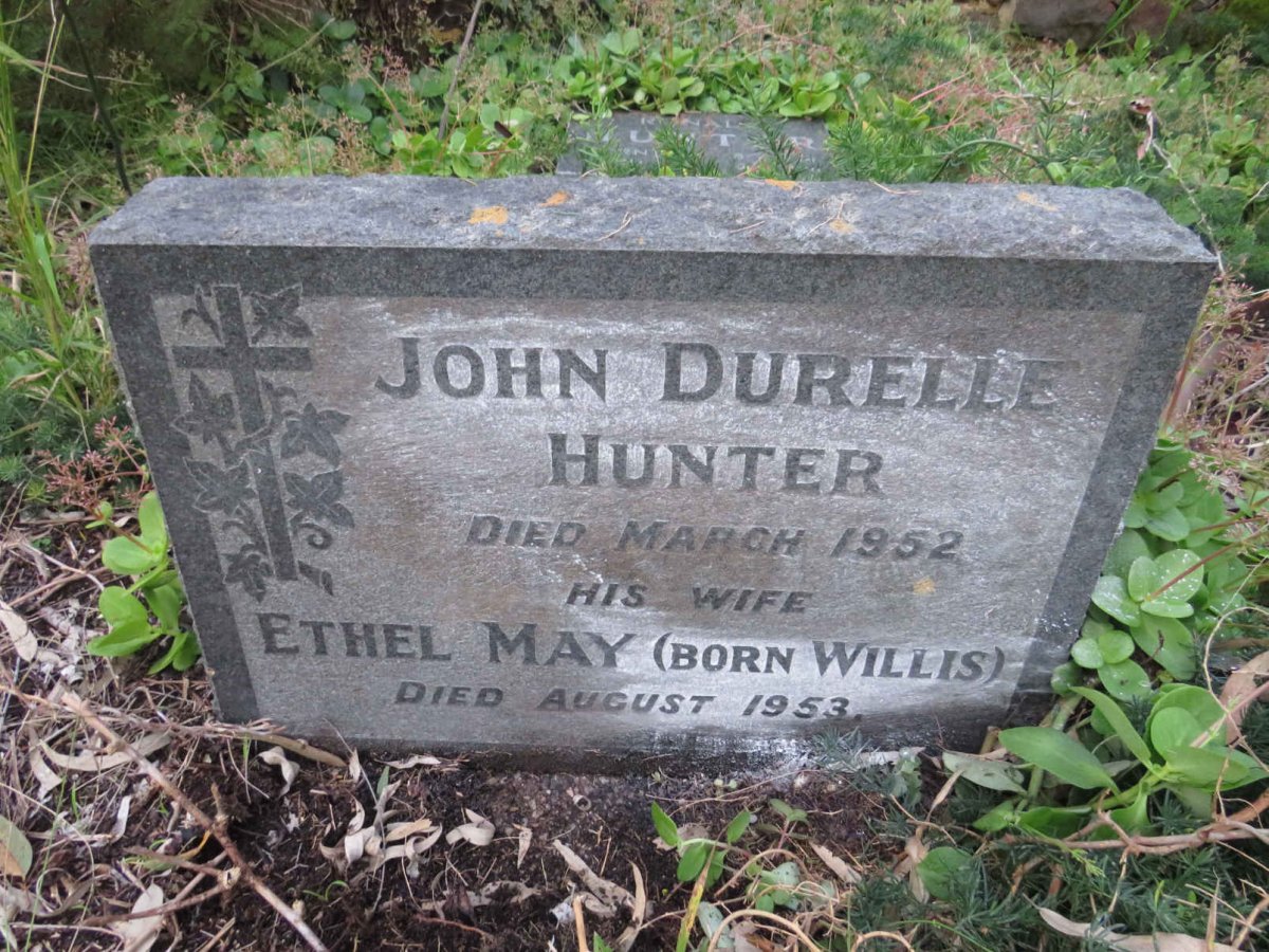 HUNTER John Durelle -1952 & Ethel May WILLIS -1953