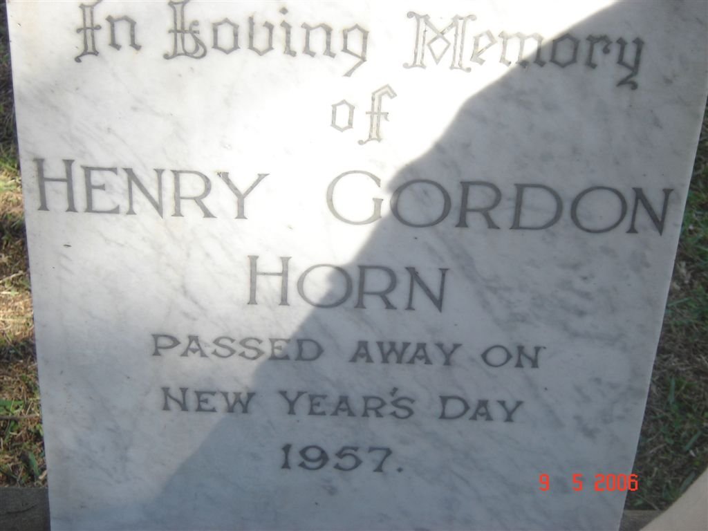 HORN Henry Gordon 1957