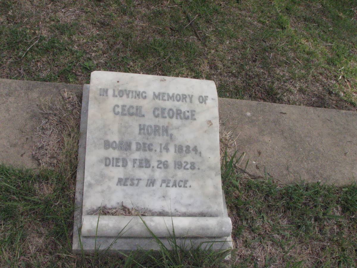 HORN Cecil George 1884-1928