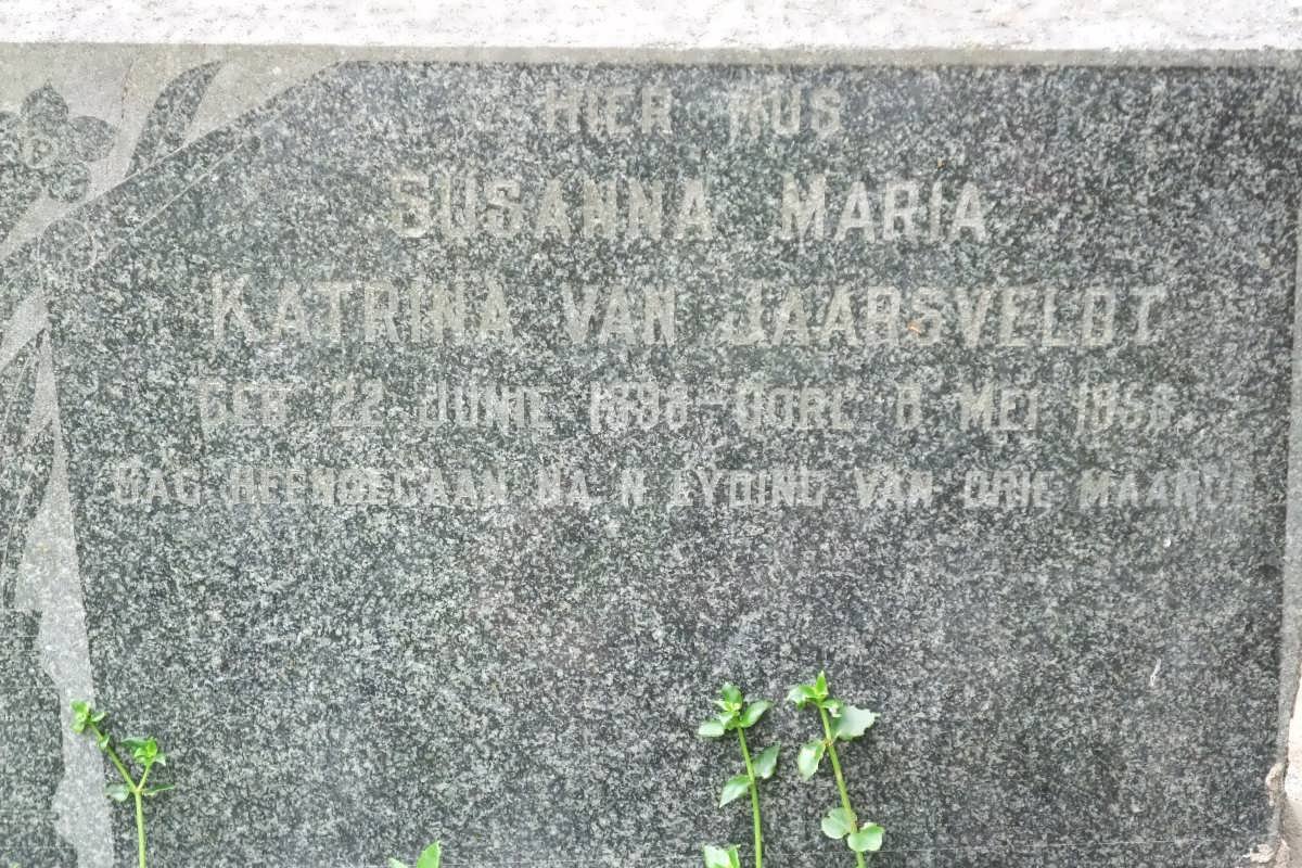 JAARSVELDT Susanna Maria Katrina, van 1888-195?