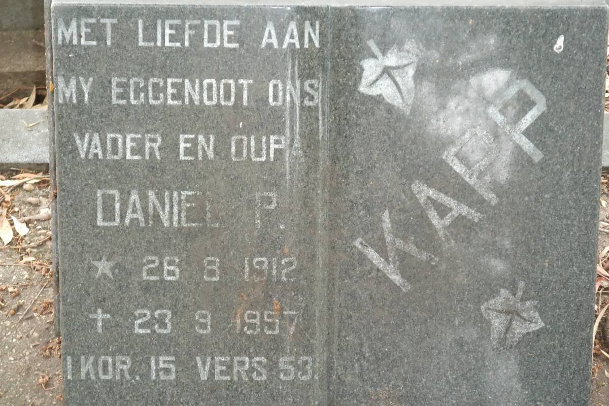 KAPP Daniel P. 1912-1957