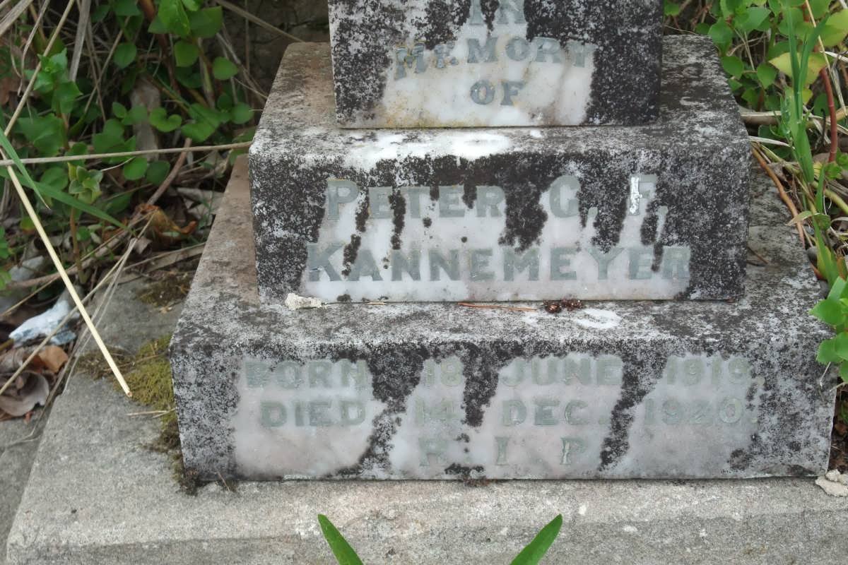 KANNEMEYER Peter G.F. 1919-1920