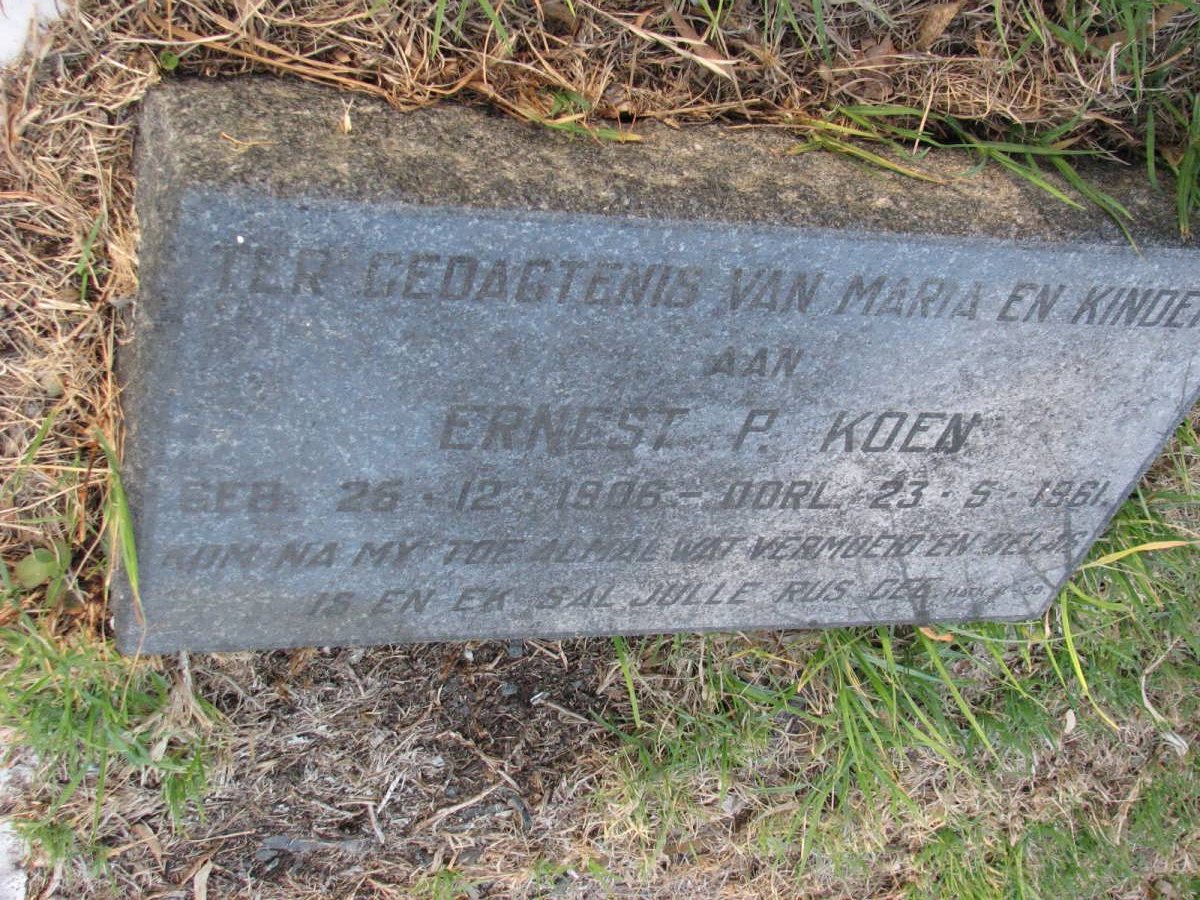 KOEN Ernest P. 1906-1961