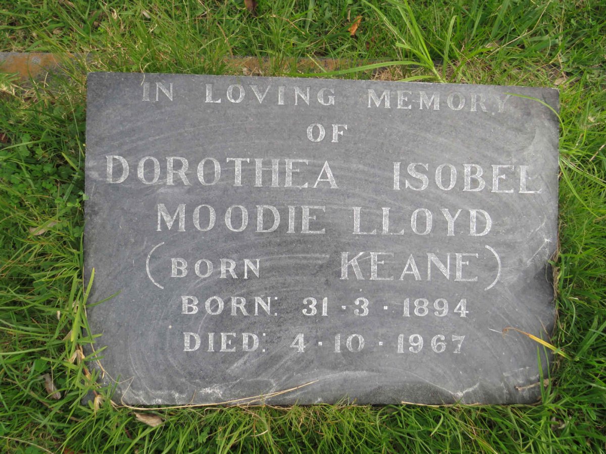 LLOYD Dorothea Isobel Moodie nee KEANE 1894-1967