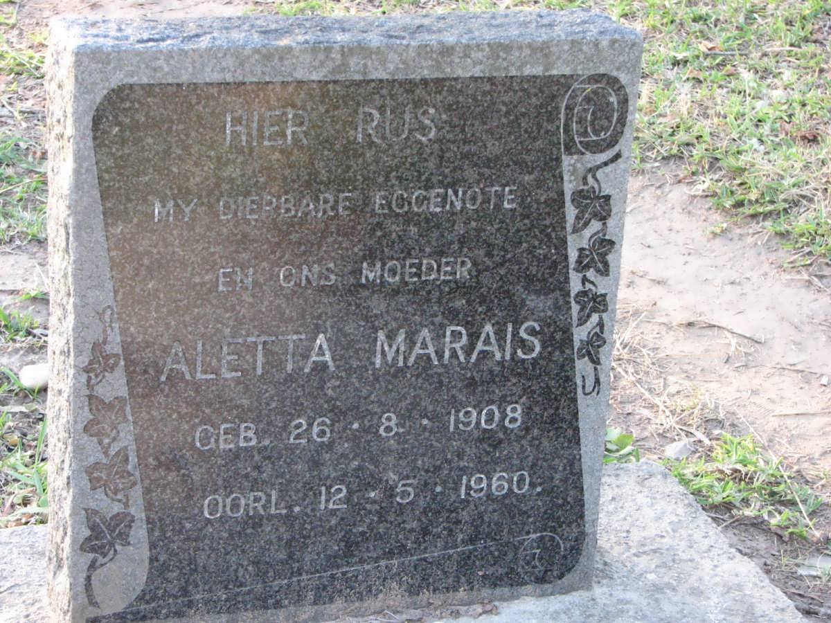 MARAIS Aletta 1908-1960