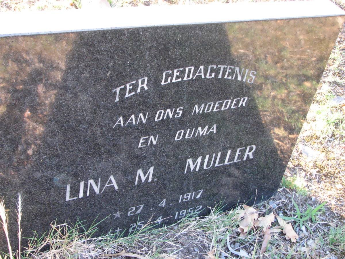 MULLER Lina M. 1917-1952