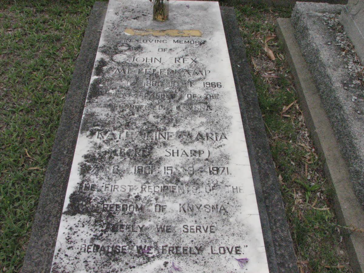 METELERKAMP John Rex 1880-1966 &amp; Katherine Maria SHARP 1881-1971