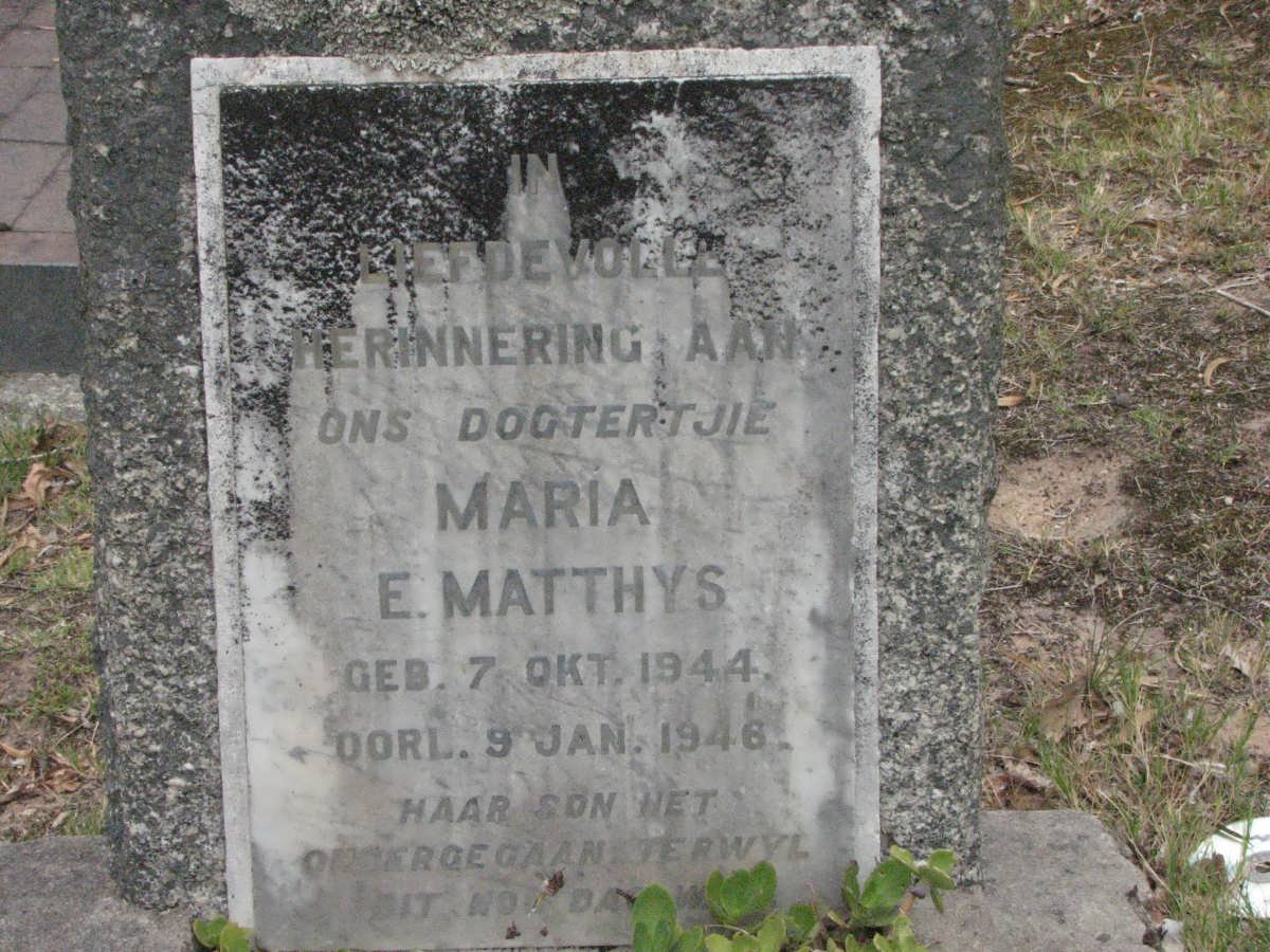 MATTHYS Maria E. 1944-1946
