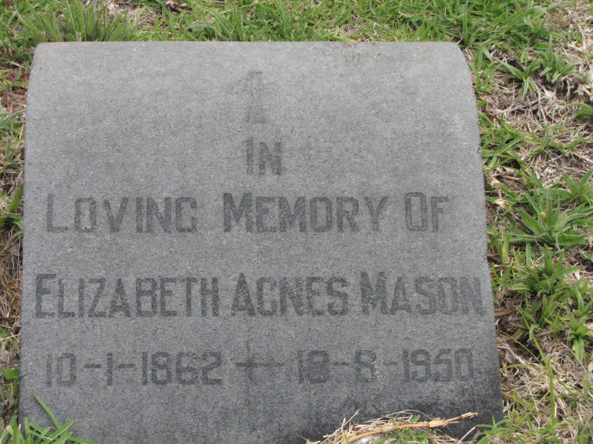 MASON Elizabeth Agnes 1862-1950