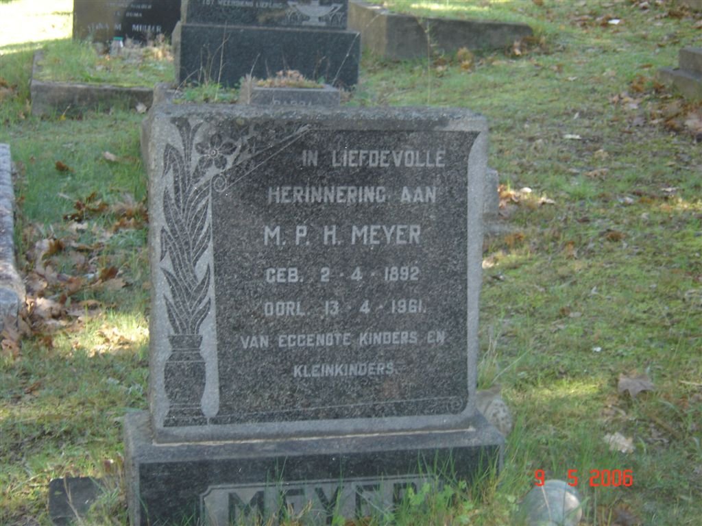 MEYER M.P.H. 1892-1961