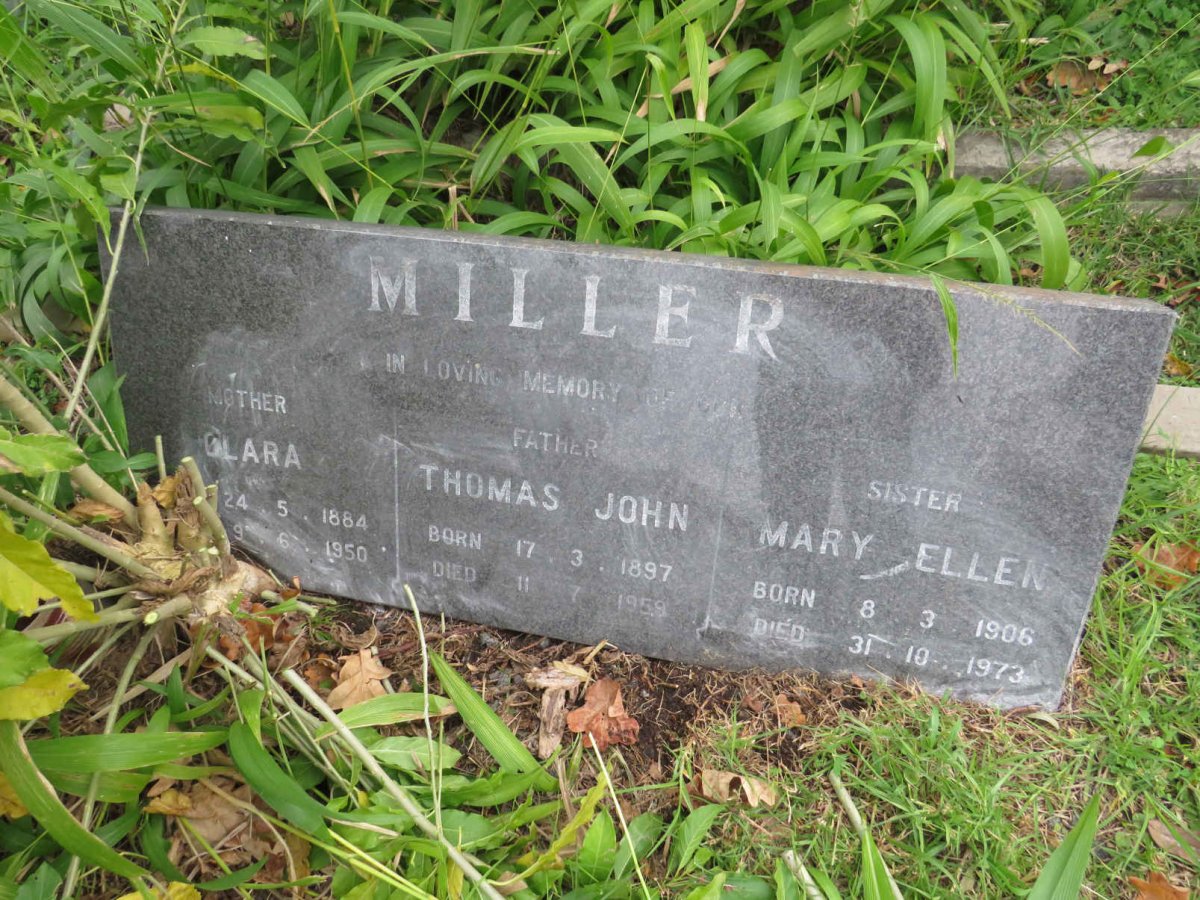 MILLER Thomas John 1897-1959 & Clara 1884-1950 :: MILLER Mary Ellen 1906-1973