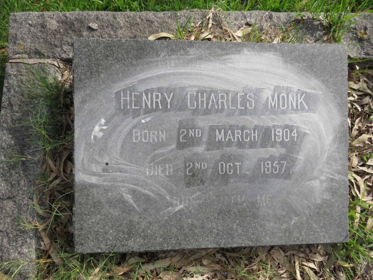 MONK Henry Charles 1904-1957