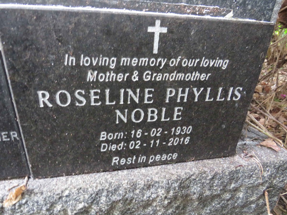 NOBLE Roseline Phyllis 1930-2016