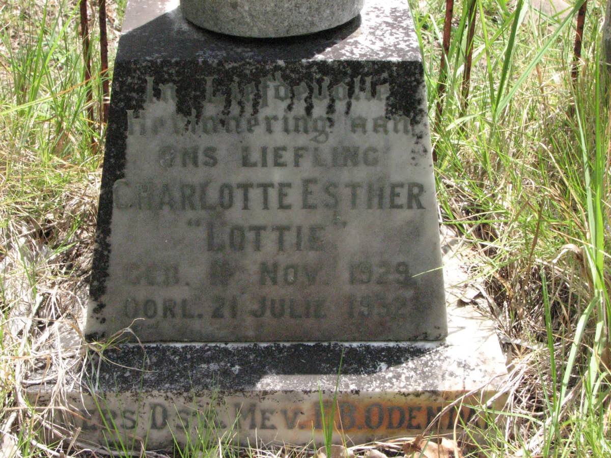 ODENDAL Charlotte Esther 1929-1932