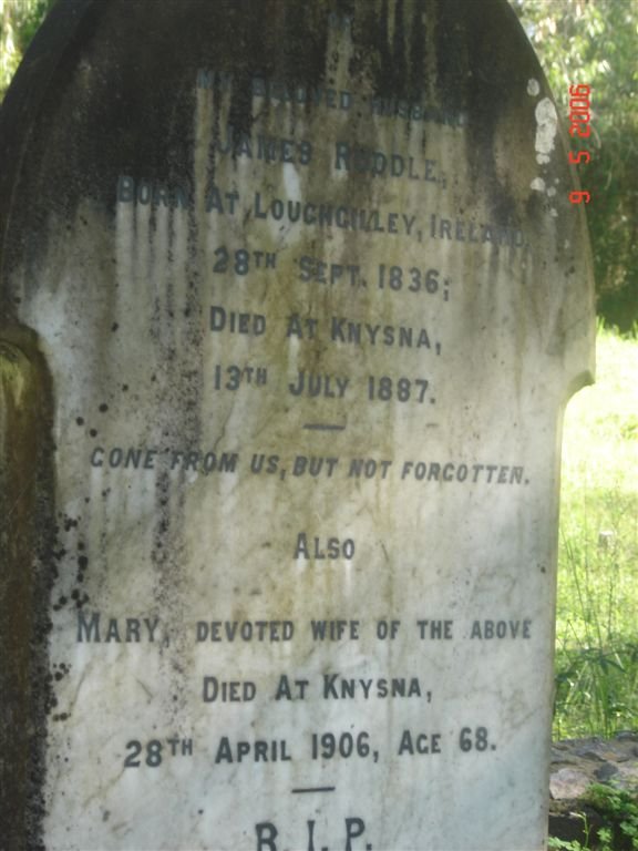 RUDDLE James 1836-1887 &amp; Mary -1906