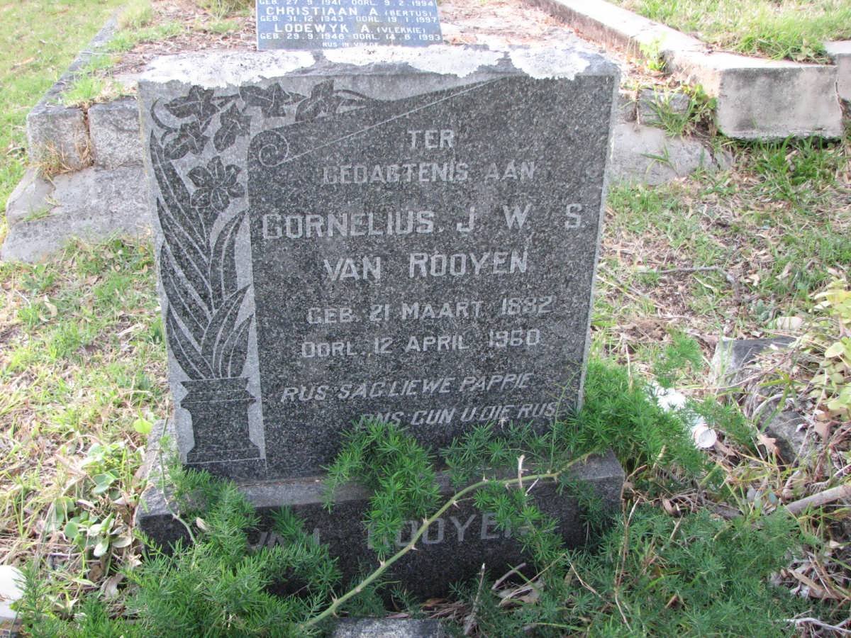 ROOYEN Cornelius J.W.S., van 1882-1960