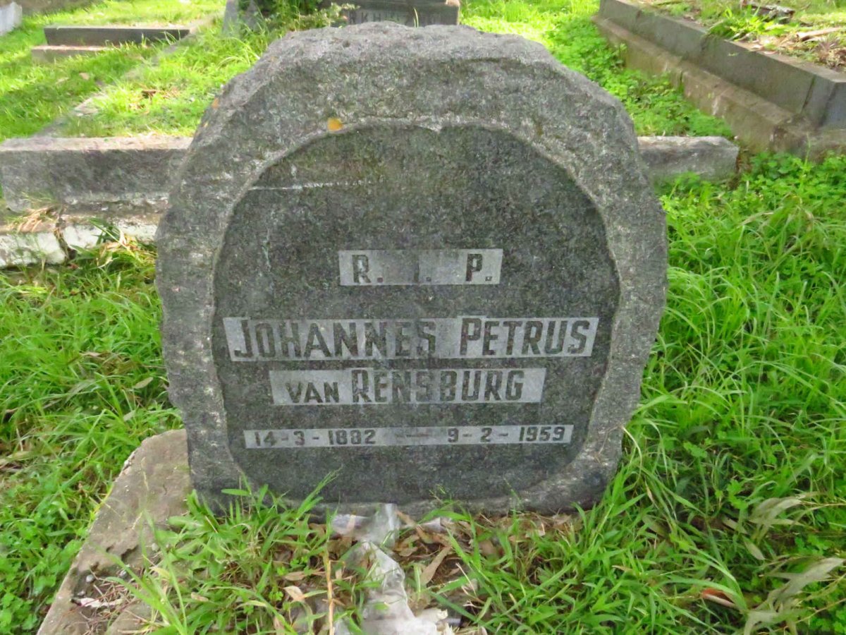 RENSBURG Johannes Petrus, van 1882-1959