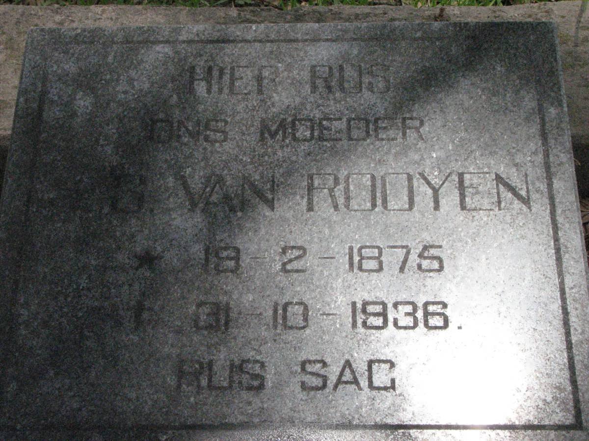 ROOYEN B., van 1875-1936