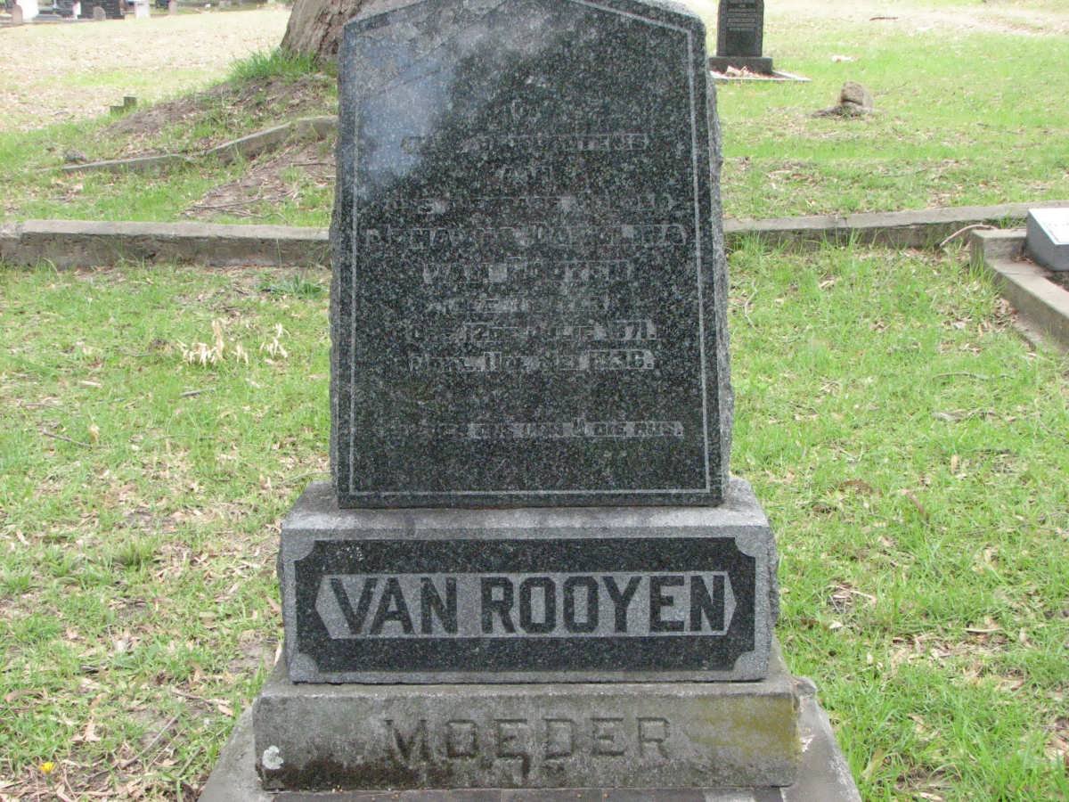 ROOYEN Johanna Carolina, van nee TRUTER 1871-1936