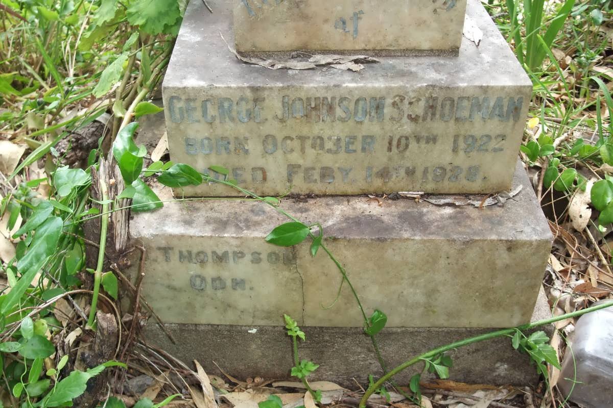 SCHOEMAN George Johnson 1922-1928