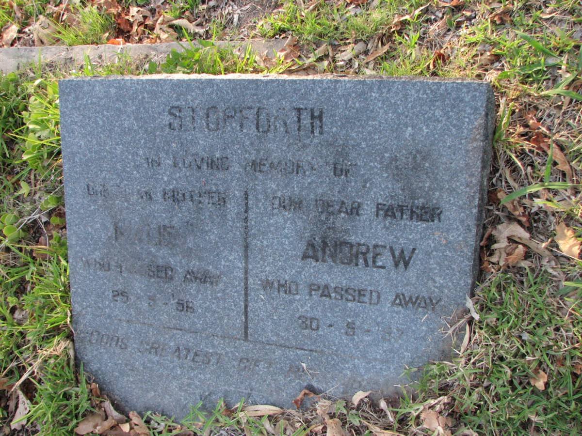STOPFORTH Andrew :: ?