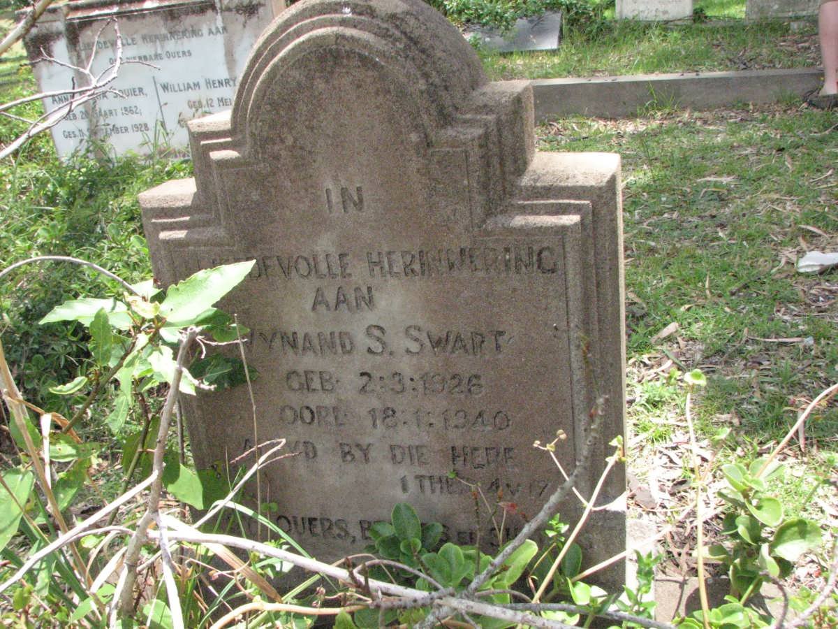 SWART Wynand S. 1926-1940