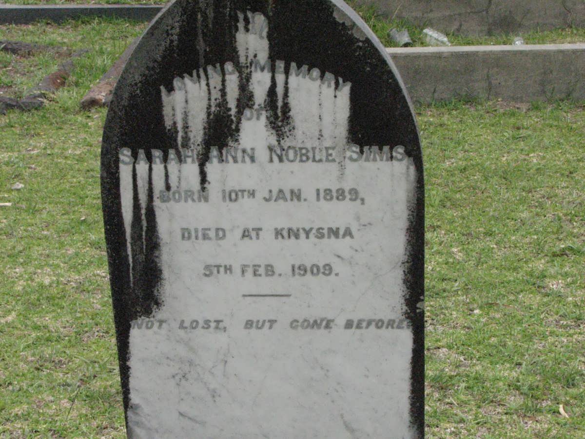 SIMS Sarah Ann Noble 1889-1909