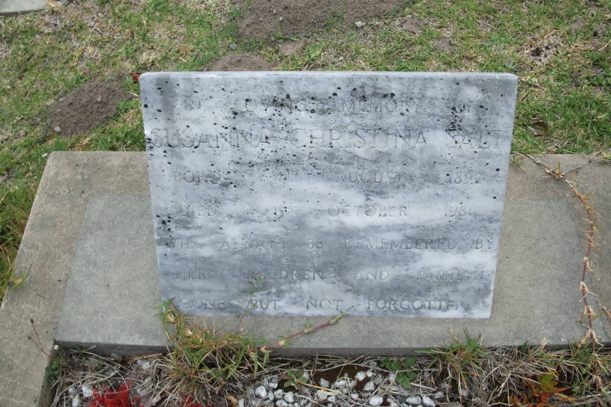 SALT Susanna Christina 1892-1985