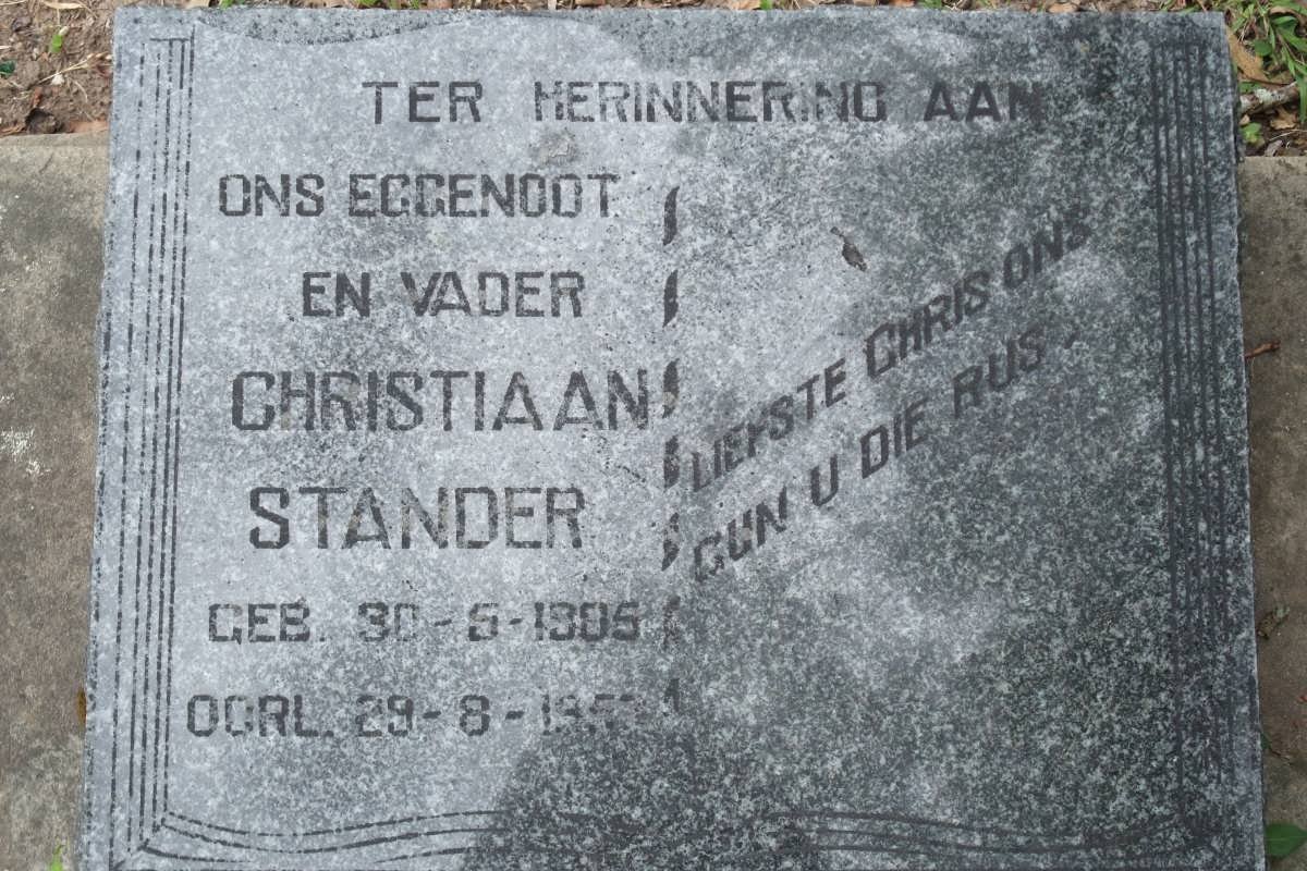 STANDER Christiaan 1905-195?