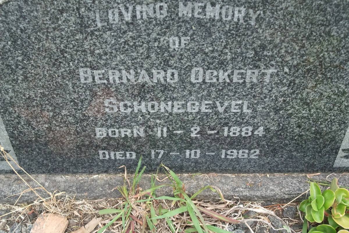 SCHONEGEVEL Bernard Ockert 1884-1962