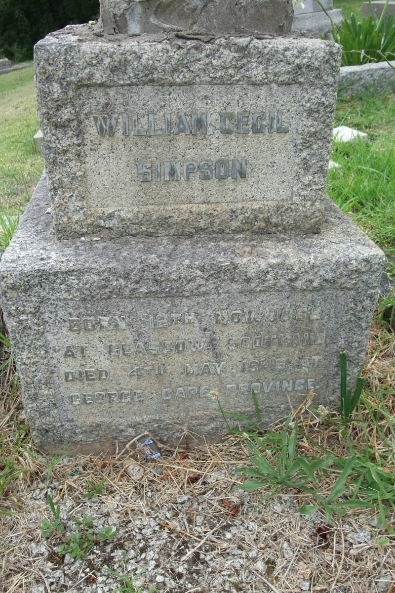 SIMPSON William Cecil 1868-1946