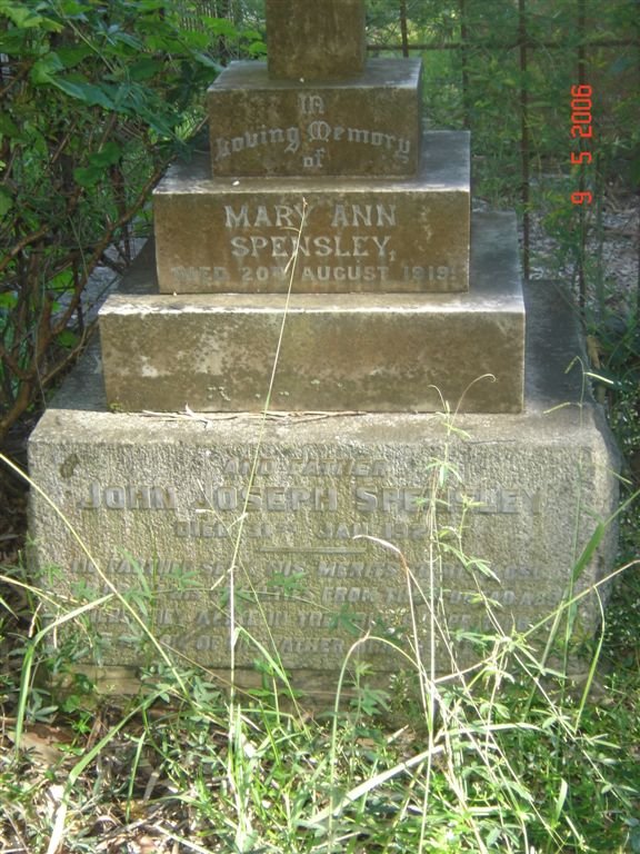 SPENSLEY John Joseph -192 &amp; Mary Ann -1919