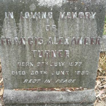 TURNER Francis Alexander 1877-1952