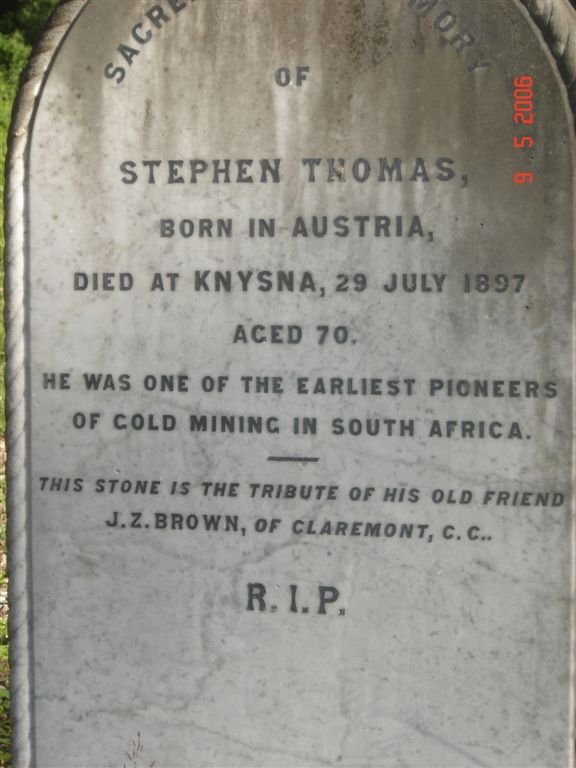 THOMAS Stephen -1897