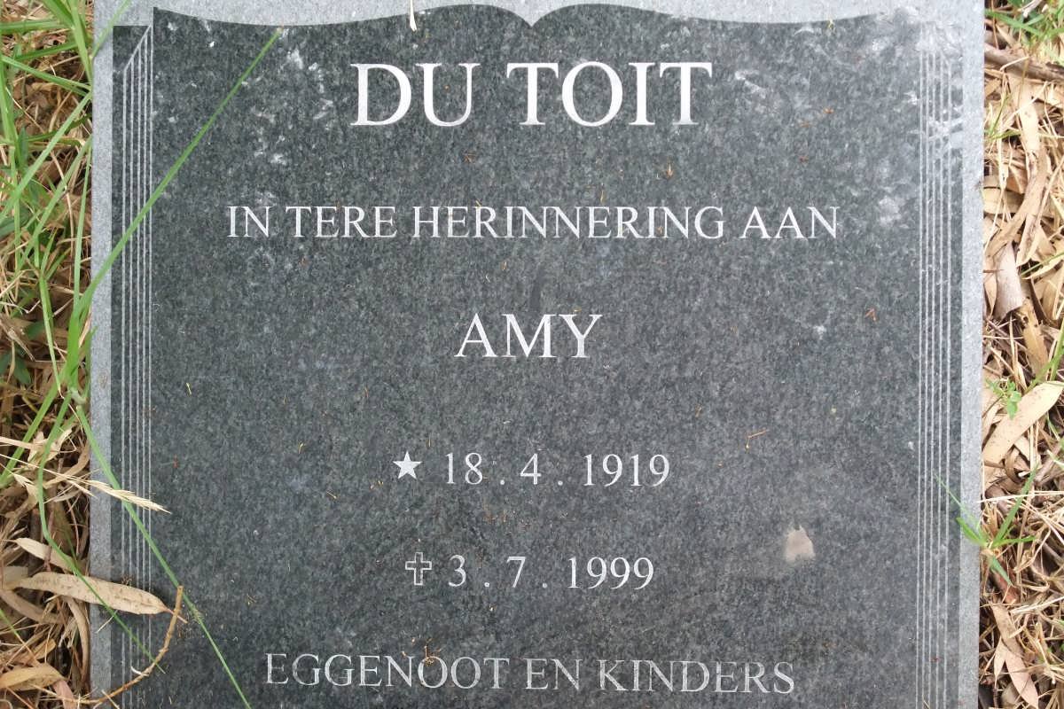 TOIT Amy, du 1919-1999