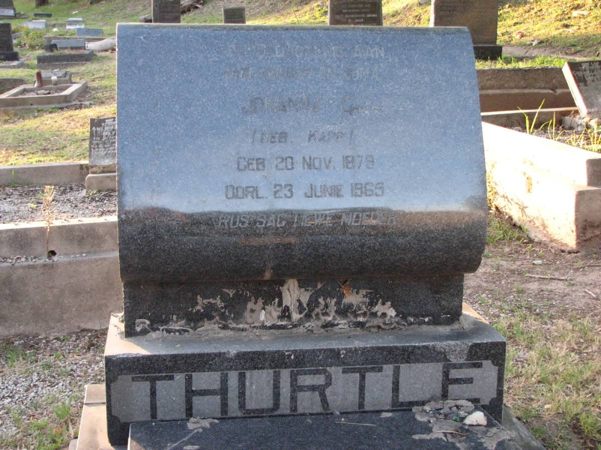 THURTLE Johanna G. 1879-1965