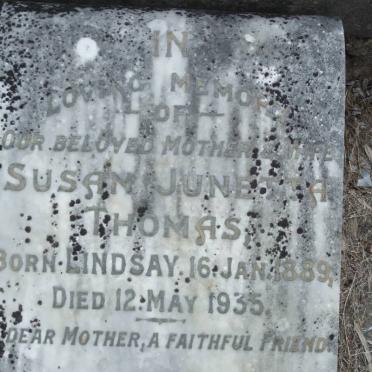 THOMAS Susan Junetta nee LINDSAY 1889-1935