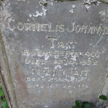 TAIT Cornelis Johannes 1901-1922 :: TAIT Nancy 1921-1924