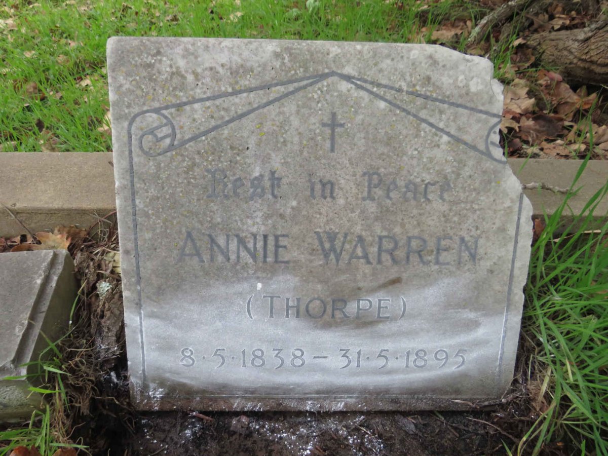 WARREN Annie nee THORPE 1838-1895