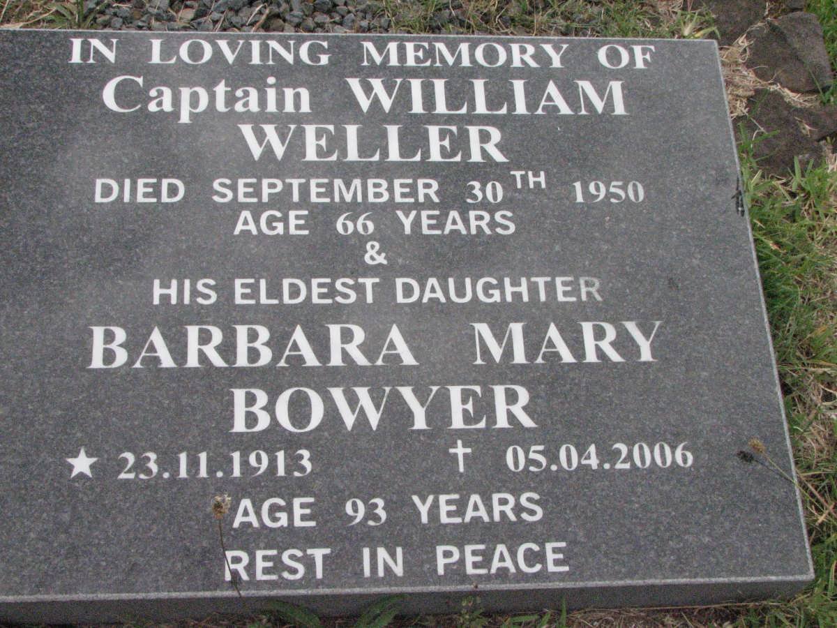 WELLER William -1950 :: BOWYER Barbara Mary nee WELLER 1913-2006