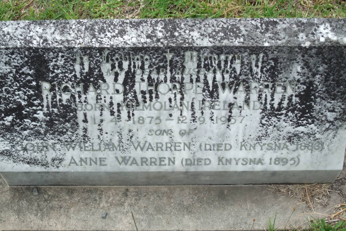 WARREN Richard Thorpe 1875-1957