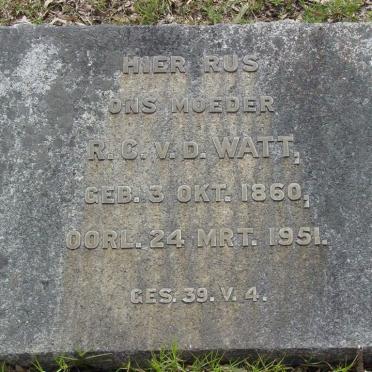 WATT R.C., v.d. 1860-1951