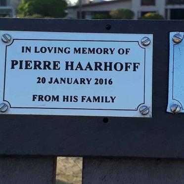 HAARHOFF Pierre -2016 :: HAARHOFF Joy -2010 :: HAARHOFF Emile 1983-2013