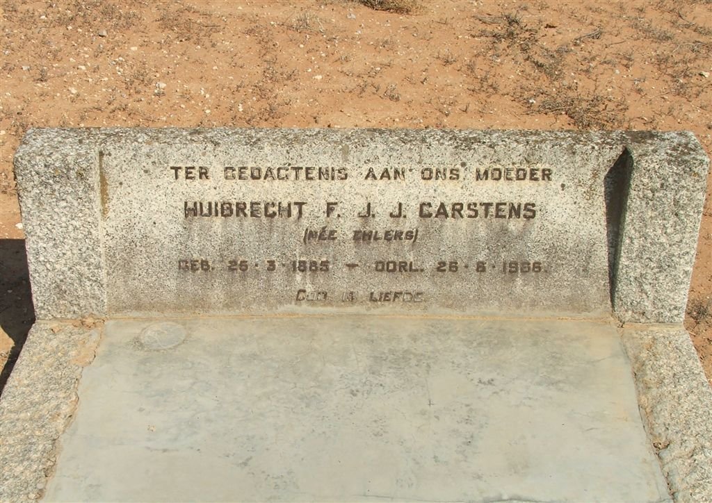 CARSTENS Huibrecht F.J.J. nee EHLERS 1885-1966