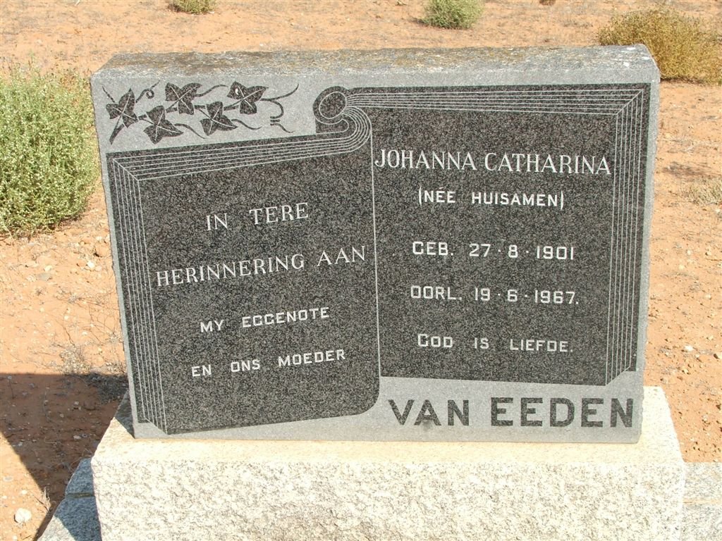 EEDEN Johanna Catharina, van nee HUISAMEN 1901-1967