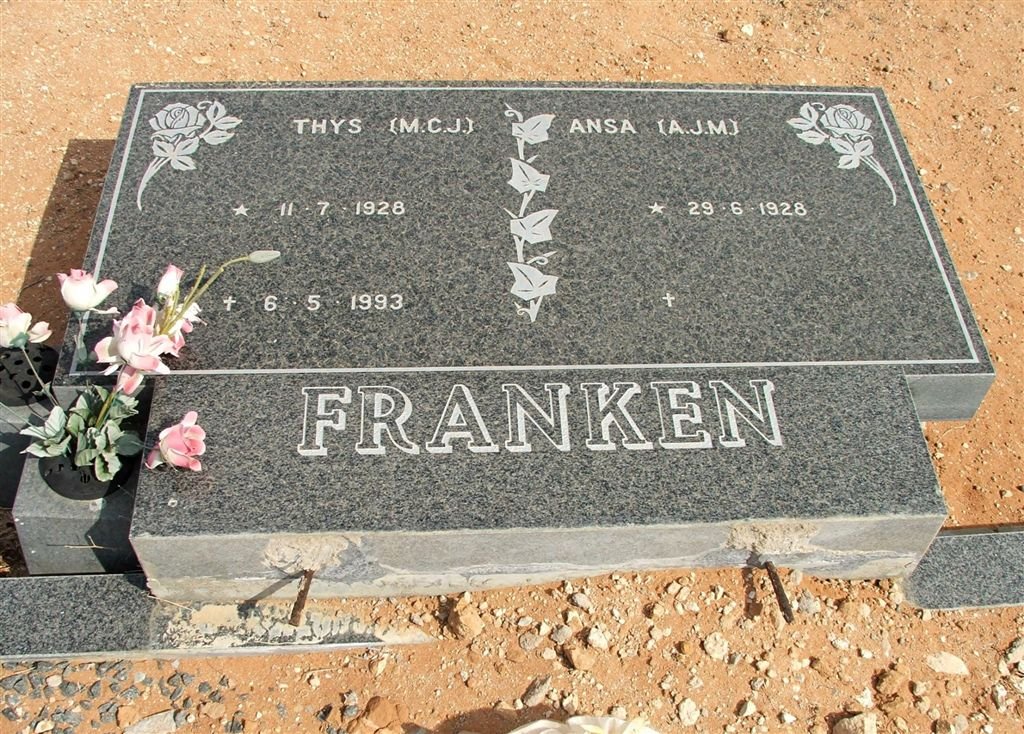 FRANKEN M.C.J. 1928-1993 &amp; A.J.M. 1928-