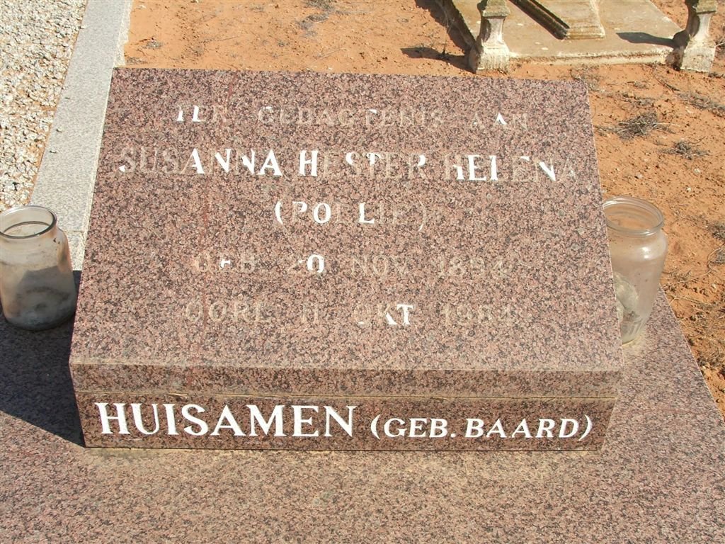 HUISAMEN Susanna Hester Helena nee BAARD 1894-1984