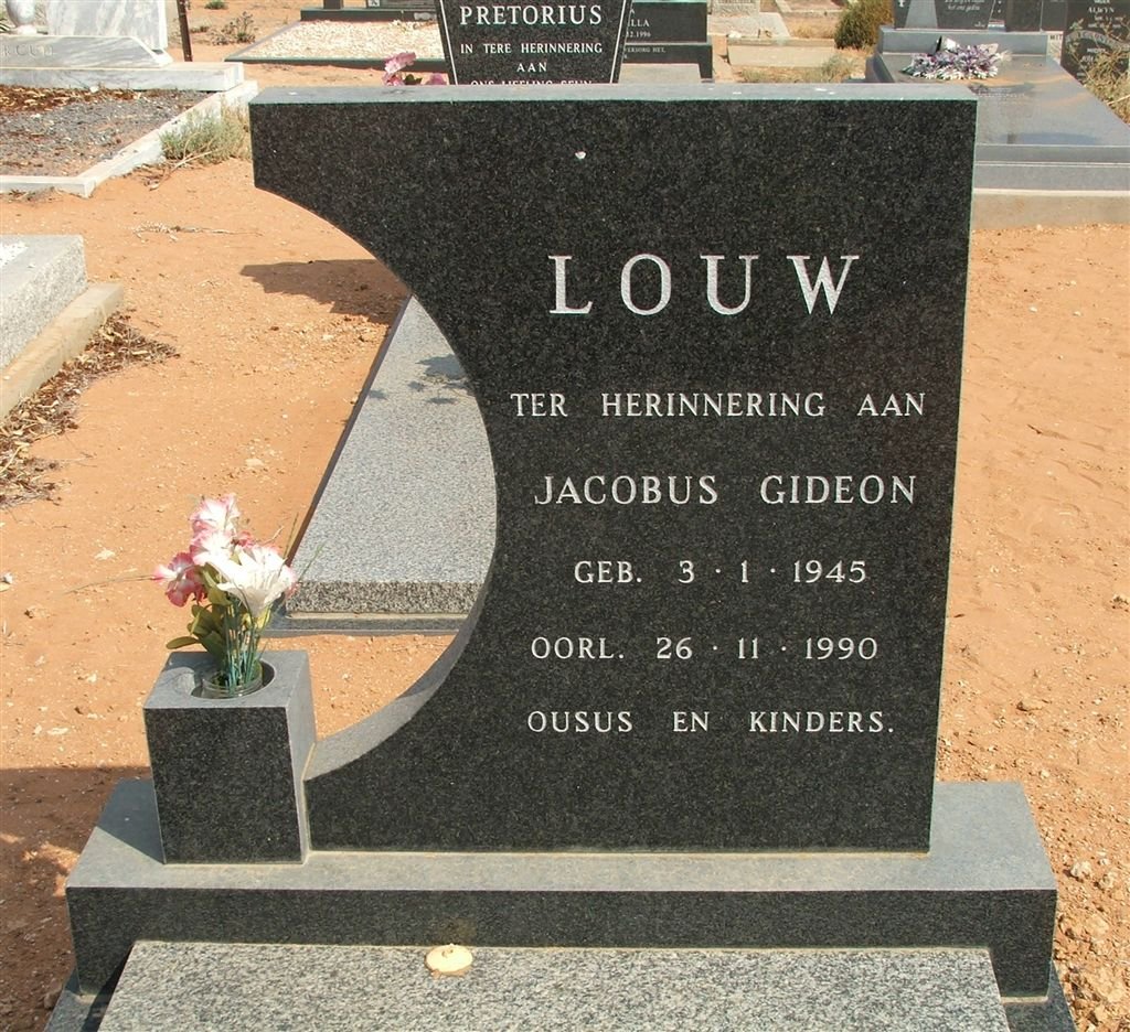 LOUW Jacobus Gideon 1945-1990