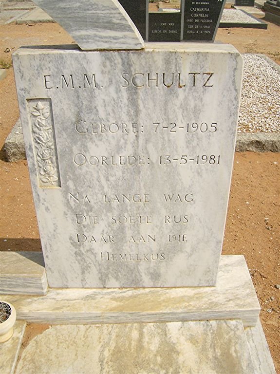 SCHULTZ E.M.M. 1905-1981