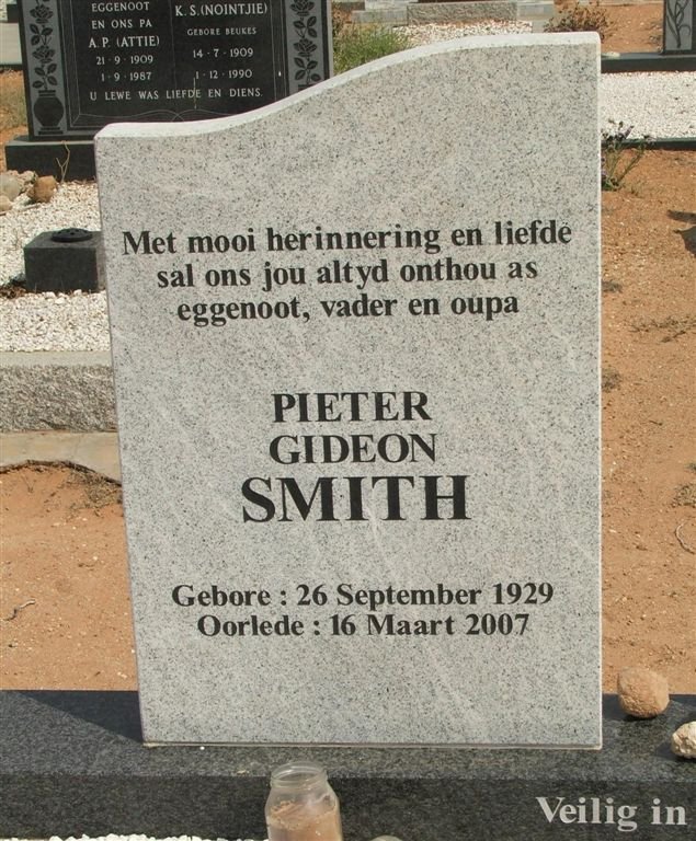 SMITH Pieter Gideon 1929-2007